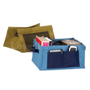 Panier de rangement carré pliable en jute Lowellcraft, petit sac de voyage de Delhi - Product Image 2