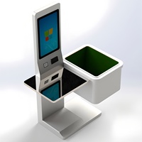 Kiosque de libre-service multifonctionnel automatique avec lecteur RFID UHF, moniteur tactile sur pied, lecteur de codes-barres, écran LCD/LED, SDK, imprimante thermique, garantie 1 an