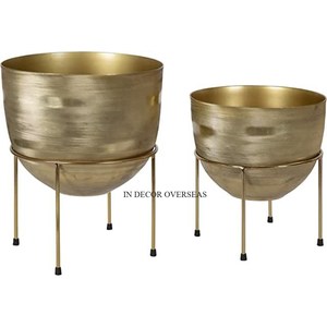 Ensemble de 3 pots de fleurs en acier inoxydable, style minimaliste, chromés, pour plantes vertes, décoration intérieure, usage domestique, décoration de jardin - Product Image 5