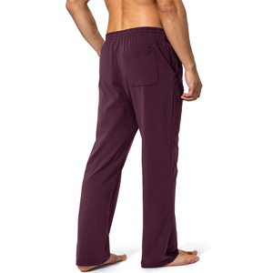 Pantalones Deportivos de Color Sólido para Hombre, Joggers de Algodón Grueso, Cintura Elástica Cómoda, Ropa Casual para Estar en Casa, Diseño Elegante - Product Image 2