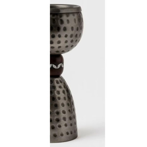 Hammered Theme Metal Incense <b>Burner</b> Antique <b>Silver</b> With Intricate Wooden Accent, A Stylish And Durable Piece For Home Decoration - Product Image 5