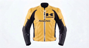 เสื้อแจ็คเก็ตหนังสำหรับขี่มอเตอร์ไซค์ Unisex Rawasaki ทนทานและสวมใส่สบาย ตัดเย็บตามสั่ง - Product Image 1