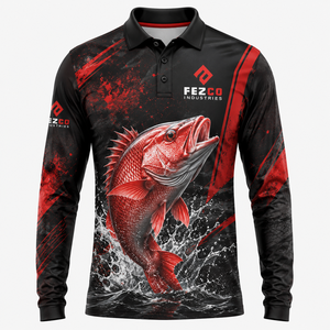 เสื้อโปโลตกปลาแบบยูวีสำหรับขายส่ง ไซส์ใหญ่ พร้อมลายพิมพ์แบบซับลิเมชั่น - Product Image 2