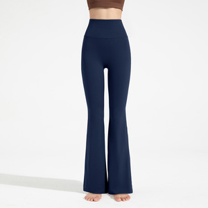 กางเกงโยคะเอวสูงผ้ายืดกระชับสัดส่วนสำหรับผู้หญิง ทรงขาบาน เหมาะสำหรับออกกำลังกาย ฟิตเนส ระบายอากาศได้ดี เป็นมิตรต่อสิ่งแวดล้อม - Product Image 4
