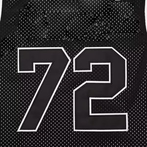 Camiseta de Baloncesto de Malla Negra para Hombre Spark Clothing, Sin Mangas, Cuello Redondo, Transpirable, con Logotipo Estampado en la Parte Delantera, para Todas las Temporadas - Product Image 5