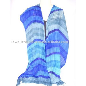 Bufanda de Seda Tie Dye de Dos Tonos con Diseño Personalizado al por Mayor para Mujer, Bufanda de Seda Chifón de Moda, Bufandas Elegantes para Dama con Estampado Personalizado - Product Image 2