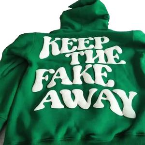 เสื้อฮู้ดสุดหรูแบบยูนิเซ็กซ์เสื้อฮู้ดกันหนาวคอตตอนพิมพ์ลายพัฟ3D ตามสั่งผู้ผลิตกำหนดได้เอง - Product Image 2