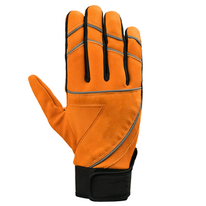 Gants de baseball unisexes de couleur orange magnifique avec étiquette privée personnalisable, respectueux de la peau, élégants et confortables, gants de softball - Product Image 2