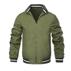 European and <b>American</b> men's long sports coat solid color plus size slim outdoor jacket - Product Image 2