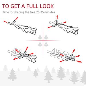 9ft Pre-Lit Snow Flocked Slim Douglas Fir Artificial Christmas Tree with 550 LED <b>Lights</b> and 988 Tips Realistic <b>Branches</b> - Product Image 6