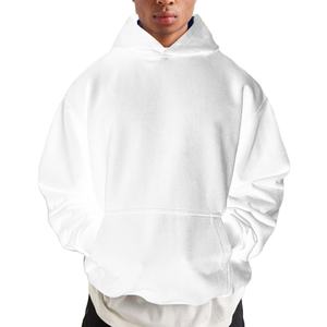 Mem's New Arrival Sudaderas con capucha clásicas Essential Custom 100% Cotton French Fleece Grueso Pullover Sudadera con capucha de gran tamaño para hombre-Tamaño 6XL - Product Image 1