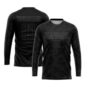 ชุดฟุตบอลแบบซับลิเมชั่นสีดำเทาแบบกำหนดเอง เสื้อฟุตบอลส่วนตัว ระบายอากาศได้ดี ซับเหงื่อ ชุดกีฬาสำหรับทีม - Product Image 3