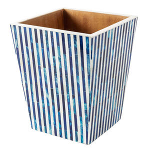 Luxury Beach Resort Mother of Pearl <b>Soap</b> Dispenser Tissue Box <b>Set</b> Elegant Navy Blue MOP Bathroom Accessories Hospitality Decor - Product Image 4