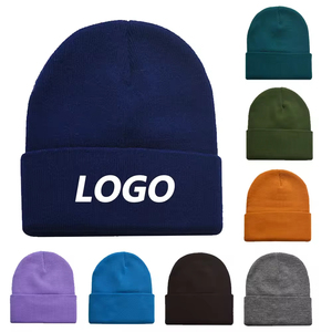 Gorros de Invierno de Punto Acanalado Unisex, Lisos, 100% Algodón, Coloridos, al por Mayor, MOQ Bajo - Product Image 1
