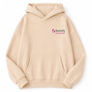 Sudadera con Capucha para Mujer Somofy Enterprises, 100% Algodón Tejido, Transpirable, Ecológica, con Logotipo Estampado en la Parte Delantera, Estilo Invernal - Product Image 3