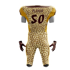 Maillot de football américain respirant 100 % polyester imprimé grande taille pour homme, col en V, manches courtes, haute qualité 2026 - Product Image 4