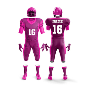 Uniforme de football américain vierge personnalisable par sublimation, durable, double couche, avec empiècements en mesh aux épaules, pour entraînement et match, fabrication OEM - Product Image 2