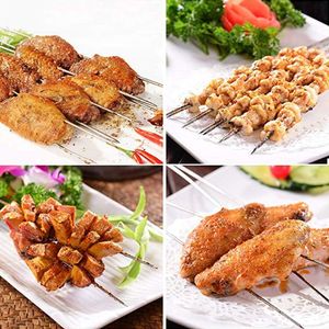 100 Brochetas Metálicas para Barbacoa, Accesorios para Asar al Aire Libre, para Servir Carne, Pollo y Verduras - Product Image 2