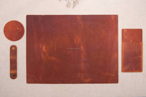 Leather Placemats for Restaurant Dining <b>Table</b> Heavy Duty Smell Proof Heat Resistant Waterproof Washable Non Slip OEM LPMR-0032B - Product Image 3