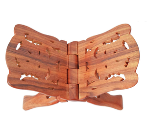 Soporte de Madera Tallado a Mano para Libros Sagrados, Soporte Plegable Hecho a Mano para Libros Religiosos, Soporte de Lectura de Madera para Corán, Biblia, Geeta, Escrituras - Product Image 6