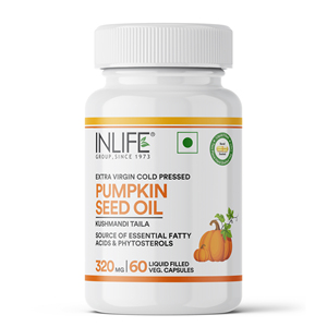 Cápsulas de Aceite de Semilla de Calabaza Prensado en Frío, Aceite de Semilla de Cucurbita Pepo, 60 Cápsulas Vegetarianas, Envase en Botella para Uso en Adultos - Product Image 1