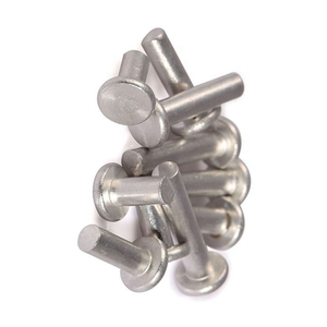 Rivets pleins à tête plate en aluminium personnalisables de grade M2-M10 DIN 7338A pour fixations de garnitures de frein et d'embrayage - Product Image 1