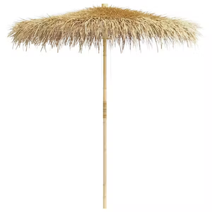 Sombrilla de hoja de palma de moda a precio económico al por mayor con base de bambú, sombrilla de bambú estilo boho para decoración de hoteles y resorts de playa - Product Image 3