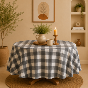 Wholesale High Quality Cotton <b>Round</b> <b>Tablecloth</b> for Home Hotel Restaurants & Cafe Handmade Table Decor Cover <b>Christmas</b> Gift - Product Image 4
