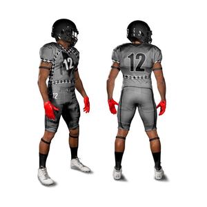 Conjunto de camiseta de fútbol americano unisex para jóvenes y adultos, uniforme degradado sublimado personalizado con técnica impresa de manga corta - Product Image 6