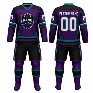 Conjunto de Uniforme de Hockey sobre Hielo Personalizado MEGAMAPLE, Ropa Deportiva para Hombre, Calentador de Manos Opera, para Todas las Temporadas, 100% Poliéster, Modelo con Transferencia de Calor - Product Image 1