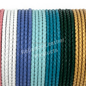 Genuine Bolo Braided <b>Leather</b> <b>Cord</b> Cowhide Rope for Jewelry Making Bracelet Necklace Craft DIY Accessories Charm Customized Color - Product Image 1