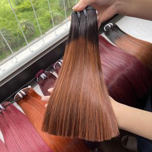 Extensiones de Cabello Humano Virgen Vietnamita al por Mayor, Liso Extremo, Color Marrón, Doble Trama, 100g, Suave y Sedoso - Product Image 5