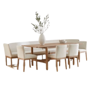 Juego de comedor súper cómodo con sillas de cojín de tela Juego de mesa de comedor para restaurante y muebles de comedor - Product Image 1