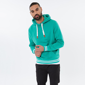 Sweat à capuche de luxe pour homme 100 % coton épais, uni, en molleton, brodé et sérigraphié, idéal pour l'hiver, le streetwear et respectueux de l'environnement - Product Image 3