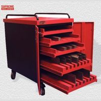 Armoire d'outillage de presse plieuse CNC robuste avec portes verrouillables Chariot de stockage d'outils en acier d'une capacité de 150kg pour atelier industriel