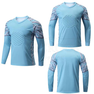 เสื้อผู้รักษาประตูฟุตบอลขายส่ง แบบมีแผ่นรอง แขนยาว ระบายอากาศได้ดี ผลิตจากโพลีเอสเตอร์ เสื้อผู้รักษาประตูแบบมืออาชีพ - Product Image 2