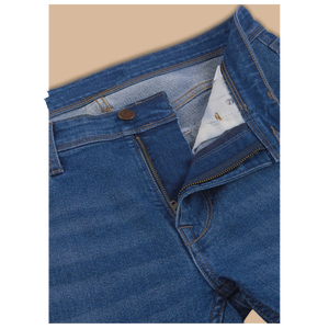 Venta al por mayor: Nuevos jeans de mezclilla elásticos transpirables de corte recto ajustado para hombre, estilo casual de negocios, de algodón azul, OEM personalizado a granel. - Product Image 6