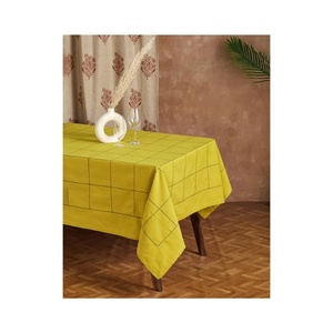 Nappe de table multifonctionnelle bleu beige brodée numérique imperméable jetable en gros mode 100% coton OEM personnalisée élégante - Product Image 6
