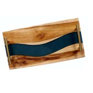 ถาดไม้เคลือบอีพ็อกซี่เรซิ่นทำมือจากโรงงานโดยตรง สำหรับใช้ในครัวเรือนและรับประทานอาหาร ราคาสมเหตุสมผล - Product Image 5