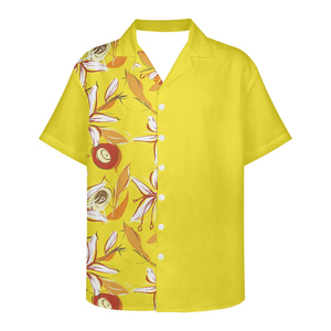 <b>Men</b> Knitted Single Breasted <b>Hawaiian</b> <b>Shirt</b> Tropical Floral Print Short Sleeve Turn-Down Collar Button-Up Summer Vacation Wear - Product Image 4