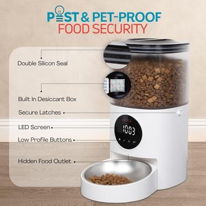 WiFi Automatic <b>Cat</b> and Dog Food Dispenser with App Control and <b>Timed</b> Feeding - Product Image 5