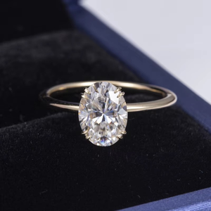 Real 925 <b>Silver</b> 18K 14K 10K Solid Gold Jewelry Women Engagement Oval D Color VVS Moissanite <b>Ring</b> For <b>Men</b> And Women - Product Image 1