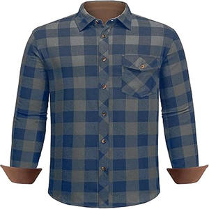 Últimos Diseños de Camisas de Franela para Hombre, Logotipo/Color Personalizado, Transpirable, Cómodo, Camisa de Franela de Alta Calidad para Hombre con Antiarrugas - Product Image 1