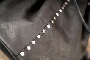 Premium Genuine Leather Fringe Handbag for Women – Vintage Boho Style Shoulder <b>Bag</b> with Tassels & <b>Studded</b> Detail - Product Image 3