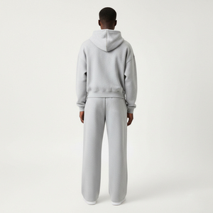 Conjunto Deportivo Unisex Gris de Invierno para Maternidad, Estilo Urbano, con Capucha, Cierre con Cordón, Estampado de Logotipo, Corte Regular Informal - Product Image 6