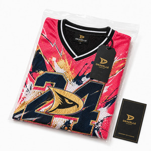 เสื้อบาสเก็ตบอลโอเวอร์ไซส์สไตล์ Y2K ขายส่ง พิมพ์ลายแบบ DTG สไตล์สแปลตเตอร์ ผ้าตาข่าย เสื้อกีฬาเรโทร - Product Image 5