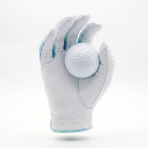 Gant de golf blanc pour gaucher avec motif d'arbre, en cuir véritable, respirant, fermeture auto-agrippante, pour femmes, sport - Product Image 4