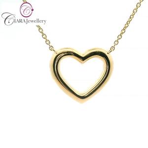 2025สินค้าใหม่เครื่องประดับคุณภาพสูงประณีตสร้อยคอรูปหัวใจประดับเพชรสีเหลืองทอง AU750 - Product Image 3