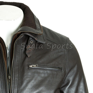 Chaqueta de piel auténtica de alta calidad hecha a medida al por mayor para hombre, abrigo de invierno con forro de piel auténtica, ropa exterior cálida clásica. - Product Image 3