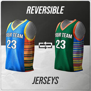 Maillots de basket-ball en gros d'usine, tenues de sport personnalisées, hauts de basket-ball réversibles de qualité supérieure, logo et nom imprimés pour hommes, jeunes et équipes - Product Image 6
